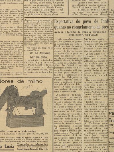 Capa de um dos jornais.