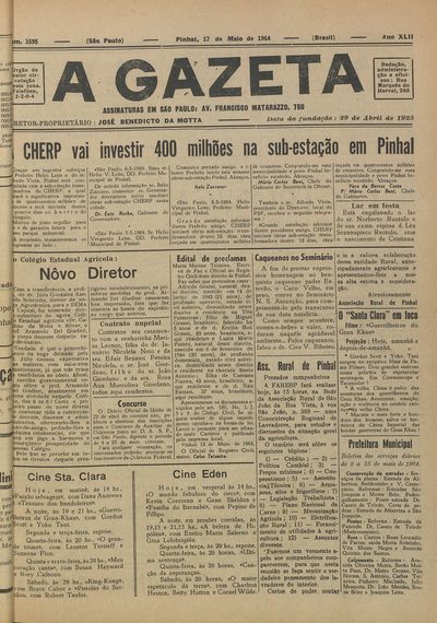Capa de um dos jornais.