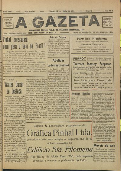 Capa de um dos jornais.