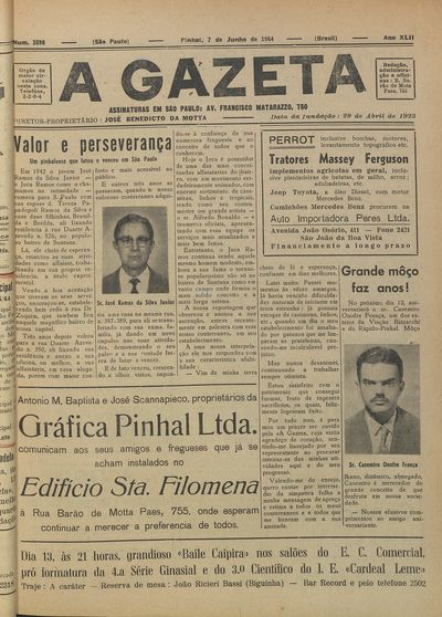 Capa de um dos jornais.