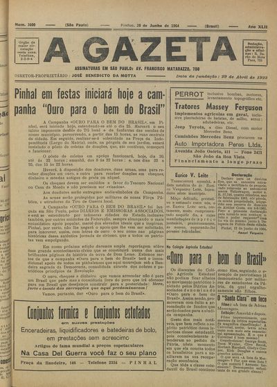 Capa de um dos jornais.