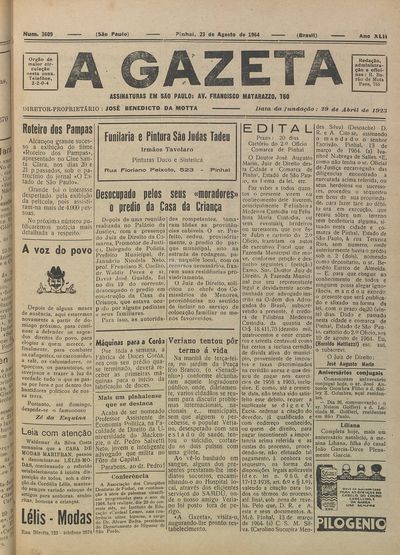 Capa de um dos jornais.