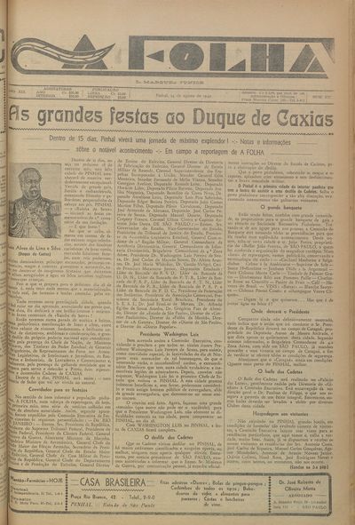 Capa de um dos jornais.