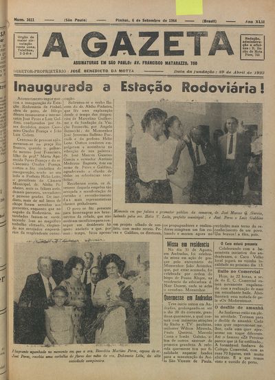 Capa de um dos jornais.