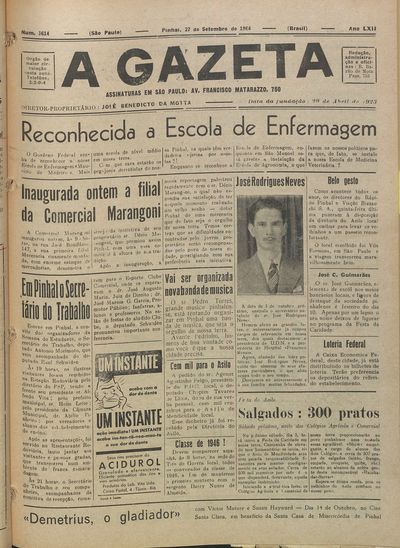 Capa de um dos jornais.