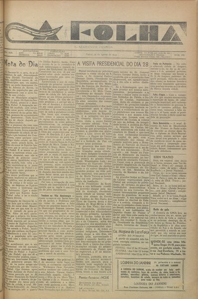 Capa de um dos jornais.