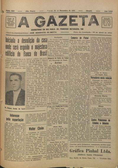 Capa de um dos jornais.
