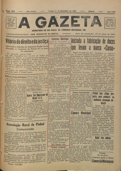 Capa de um dos jornais.