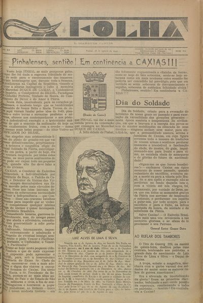 Capa de um dos jornais.