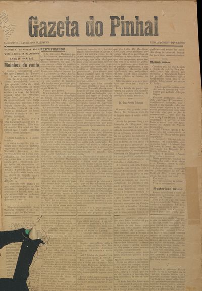 Capa de um dos jornais.