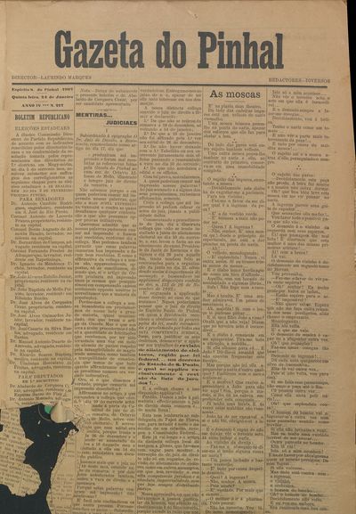 Capa de um dos jornais.