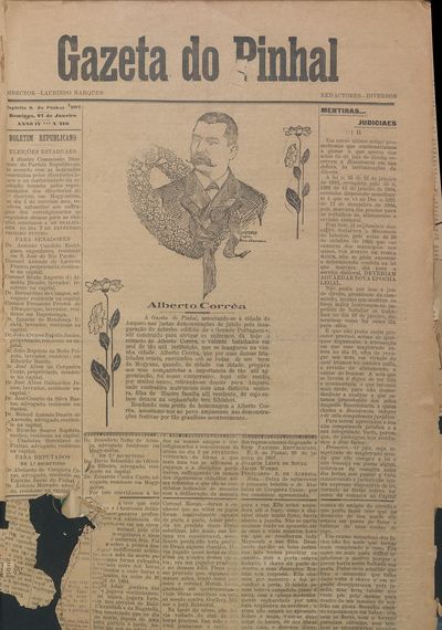 Capa de um dos jornais.