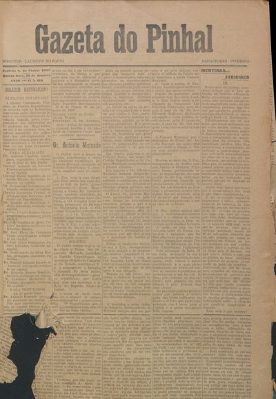 Capa de um dos jornais.