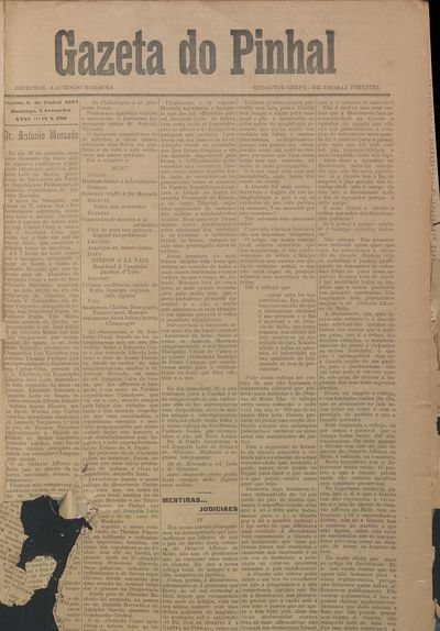 Capa de um dos jornais.
