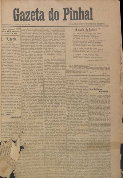 Capa de um dos jornais.