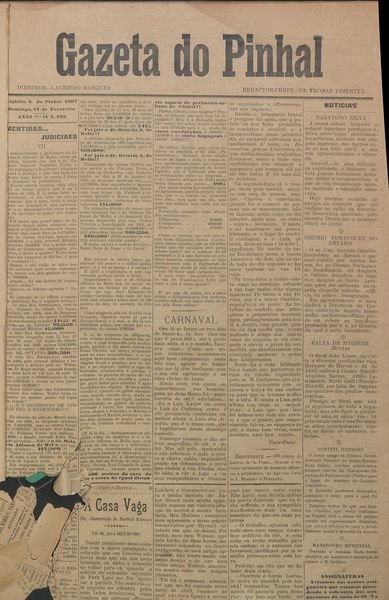 Capa de um dos jornais.