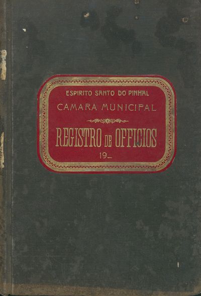Capa de um dos livros da Câmara.