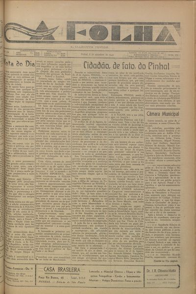 Capa de um dos jornais.