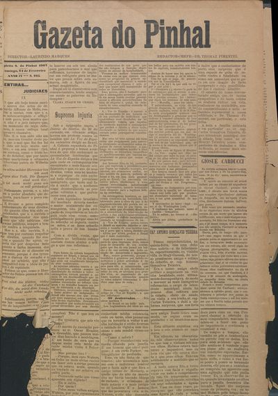 Capa de um dos jornais.