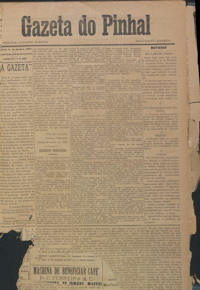 Capa de um dos jornais.