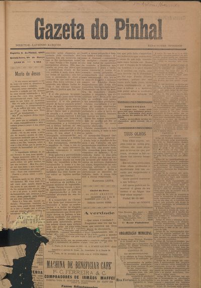 Capa de um dos jornais.