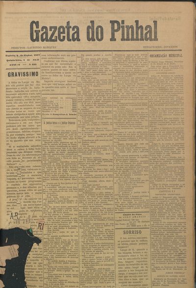 Capa de um dos jornais.