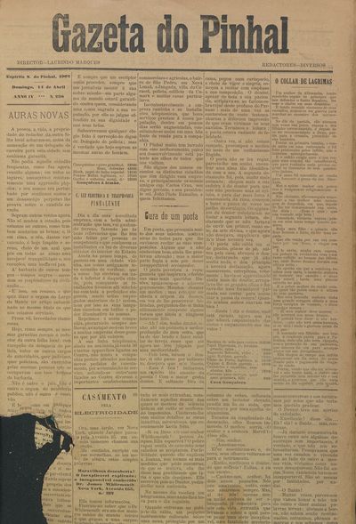 Capa de um dos jornais.