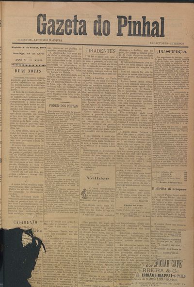 Capa de um dos jornais.