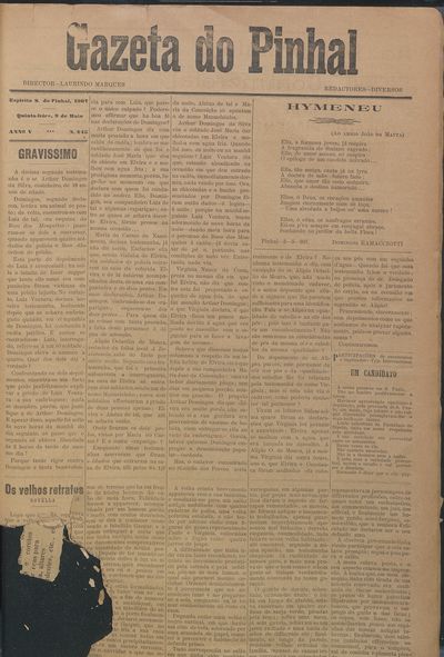 Capa de um dos jornais.