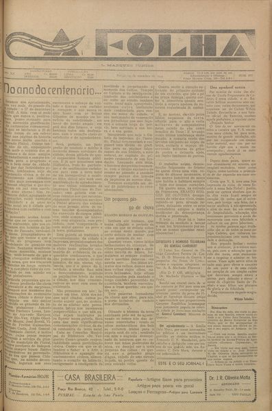 Capa de um dos jornais.