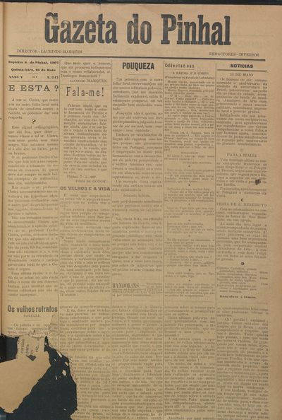 Capa de um dos jornais.