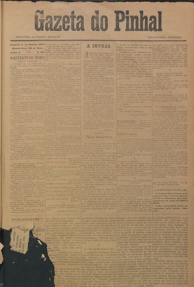 Capa de um dos jornais.
