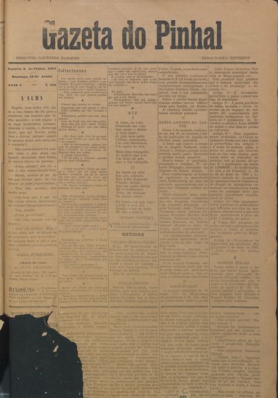 Capa de um dos jornais.
