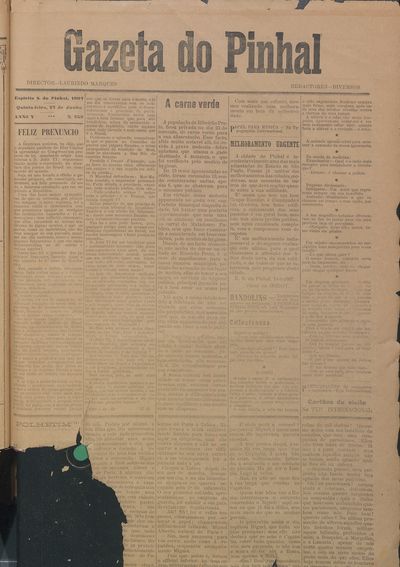 Capa de um dos jornais.