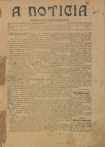 Capa de um dos jornais.