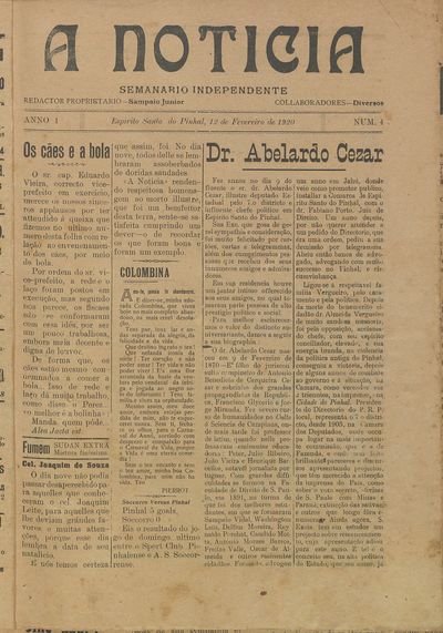 Capa de um dos jornais.