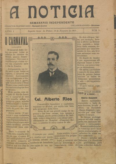 Capa de um dos jornais.