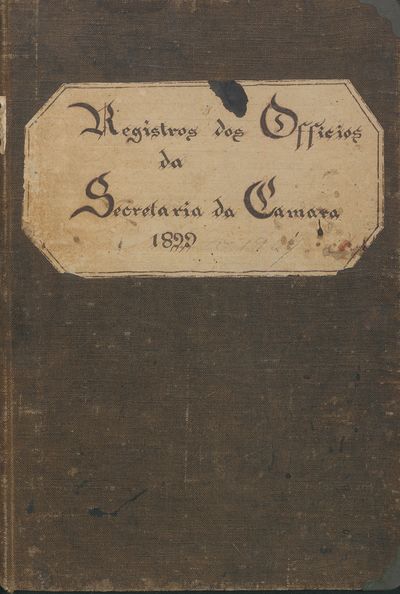Capa de um dos livros da Câmara.