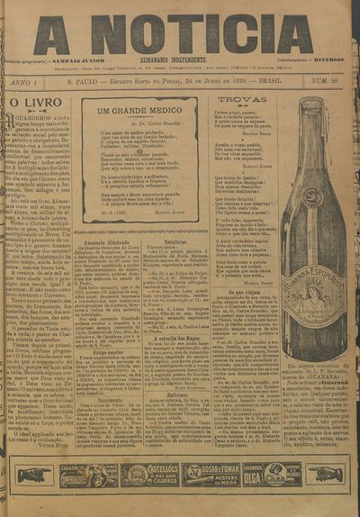 Capa de um dos jornais.