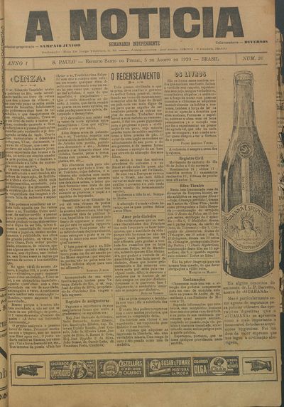 Capa de um dos jornais.