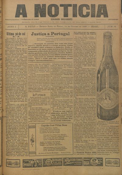Capa de um dos jornais.