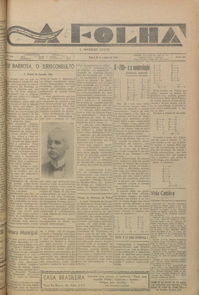 Capa de um dos jornais.
