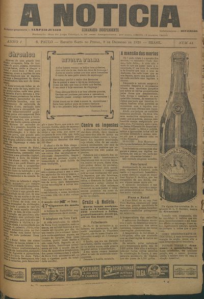 Capa de um dos jornais.