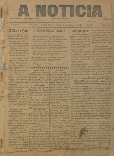 Capa de um dos jornais.