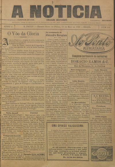 Capa de um dos jornais.