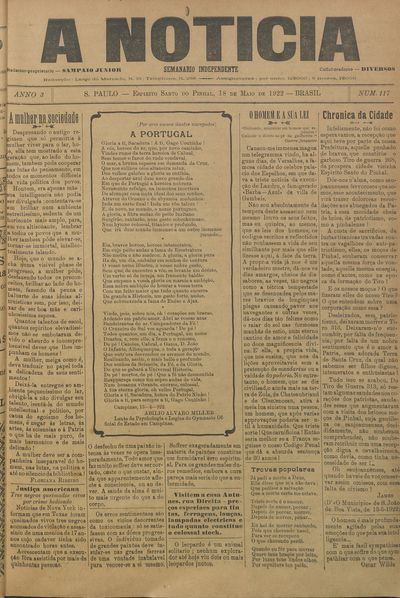 Capa de um dos jornais.