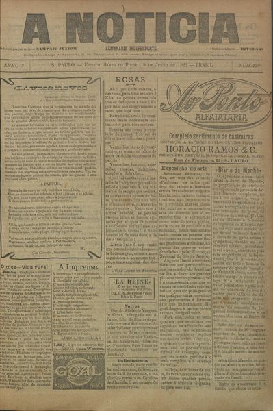 Capa de um dos jornais.
