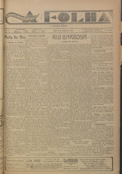 Capa de um dos jornais.
