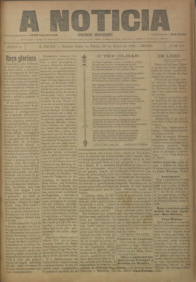 Capa de um dos jornais.