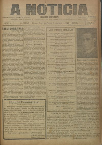 Capa de um dos jornais.